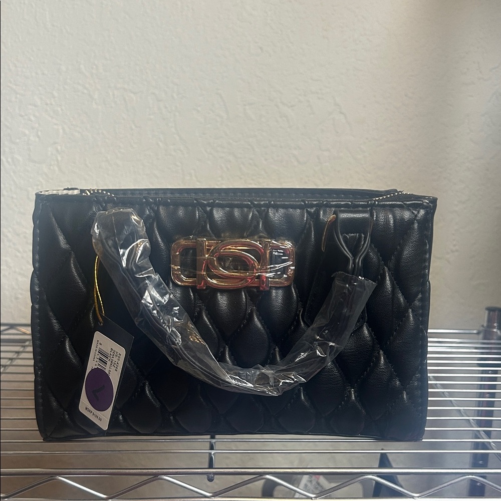 BEBE Elegant Black Quilted Handbag